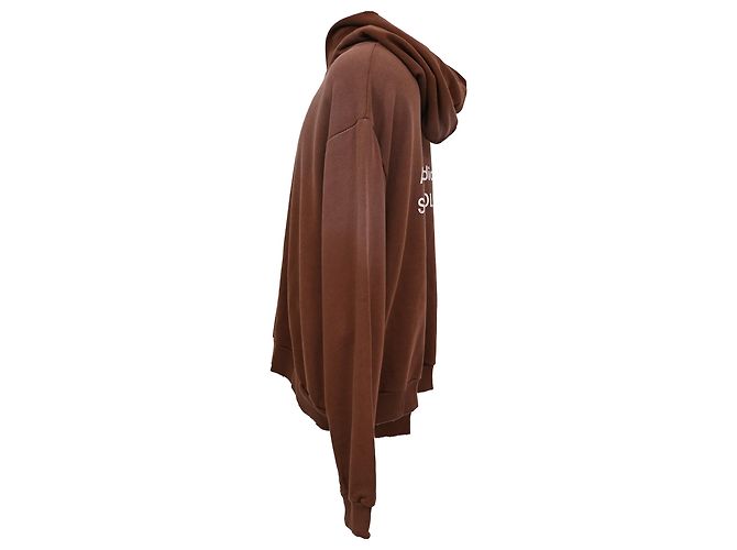 Acne Studios Kapuzenpullover mit Rundhalsausschnitt aus brauner Baumwolle - Ansicht 2