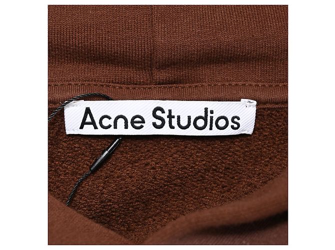 Acne Studios Kapuzenpullover mit Rundhalsausschnitt aus brauner Baumwolle - Ansicht 4