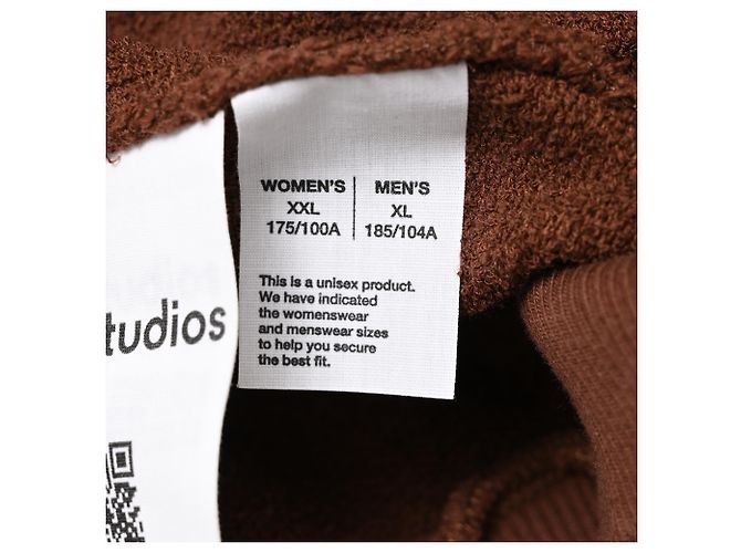 Acne Studios Kapuzenpullover mit Rundhalsausschnitt aus brauner Baumwolle - Ansicht 7