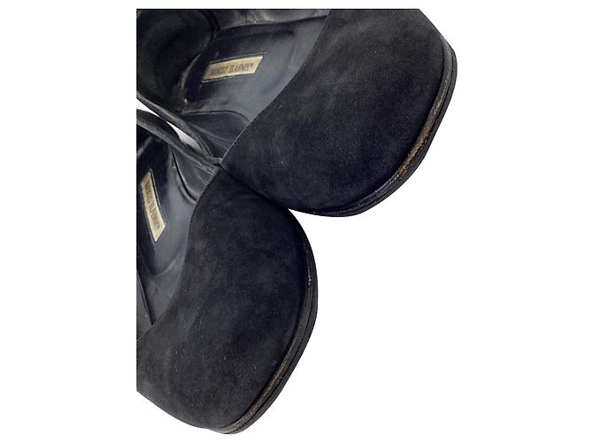 Ballerine con punta rotonda Manolo Blahnik in camoscio nero - vista 10