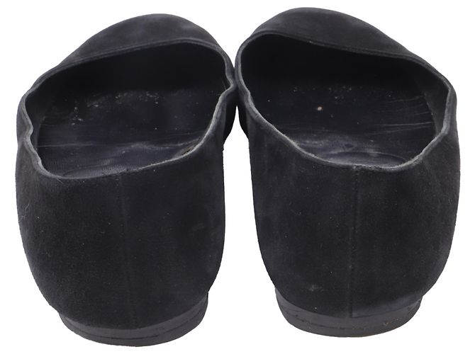 Ballerine con punta rotonda Manolo Blahnik in camoscio nero - vista 5