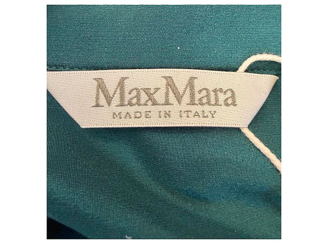 Blusa Max Mara con cuello en V de algodón verde - vista 6
