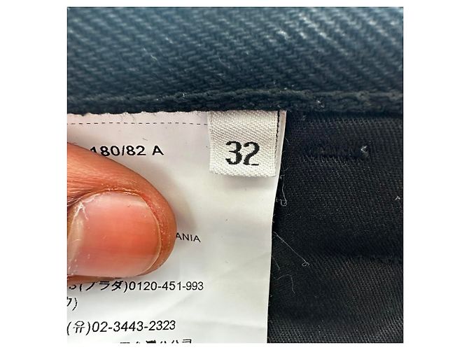 Jeans a gamba dritta Prada in cotone nero - vista 6