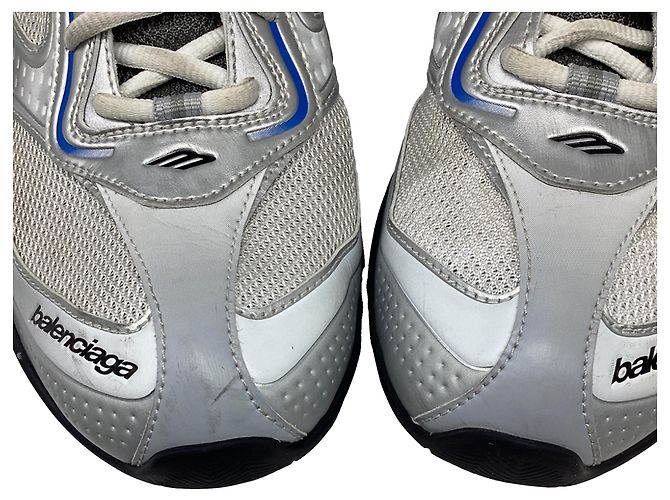 Everyday Balenciaga Radar Gradient Lines Sneaker aus silbernem Polyester - Ansicht 10