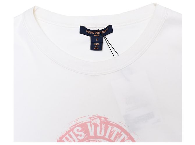 Crop Top de algodón blanco con logo Louis Vuitton - vista 4