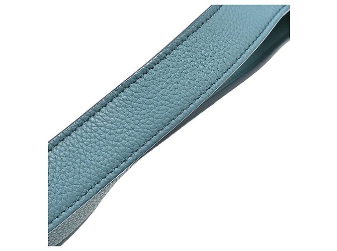 Céline Celine Tri-Fold Grained Calfskin Medium Blu - vista 6