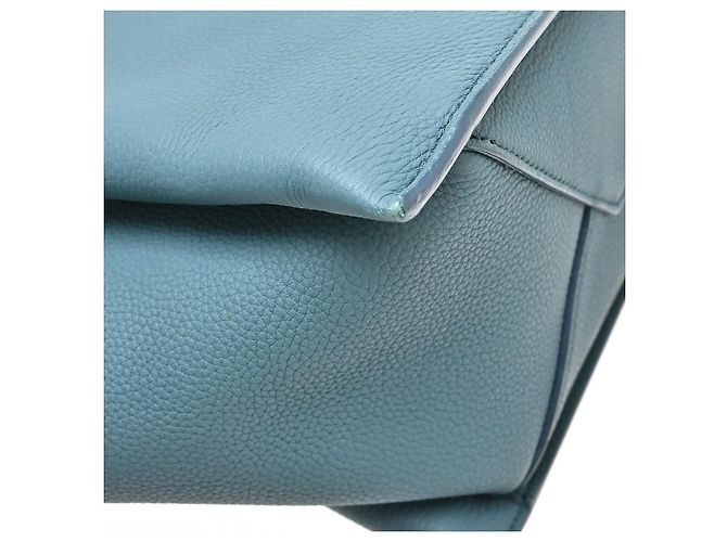 Céline Celine Tri-Fold Grained Calfskin Medium Blu - vista 7