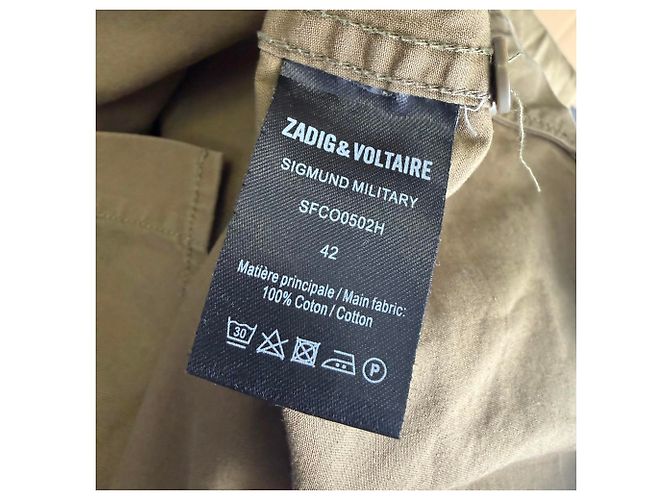 Chaqueta Utility Zadig & Voltaire en algodón verde oliva - vista 8
