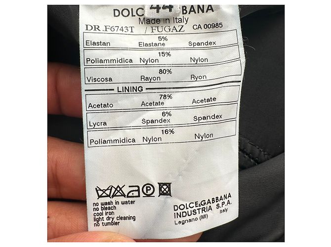 Abito midi a maniche lunghe Dolce & Gabbana in rayon nero - vista 11