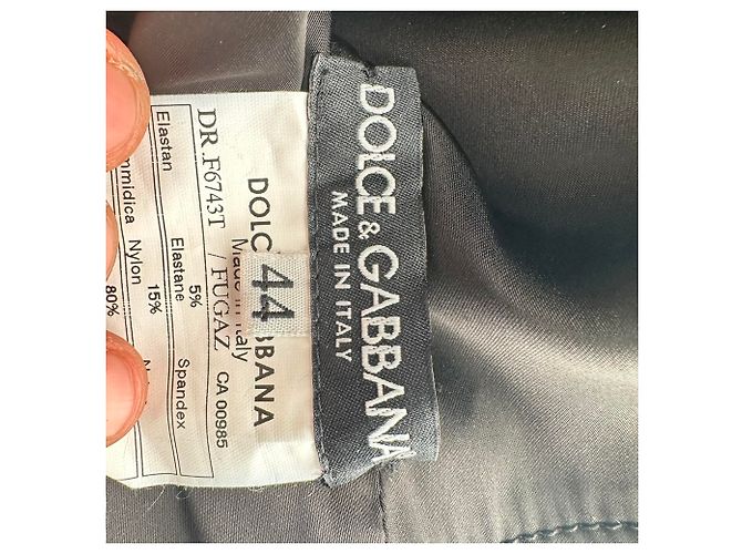 Abito midi a maniche lunghe Dolce & Gabbana in rayon nero - vista 9