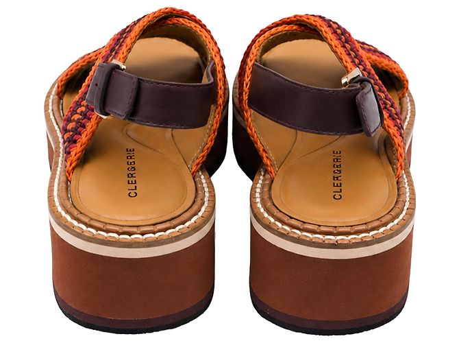 Robert Clergerie Sandali intrecciati Clergerie in lana di cotone multicolore - vista 5