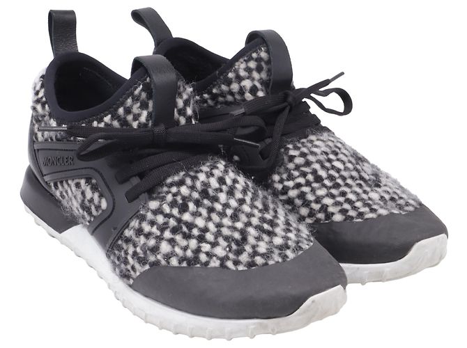 Sneakers slip-on Moncler Meline in nylon nero - vista 3
