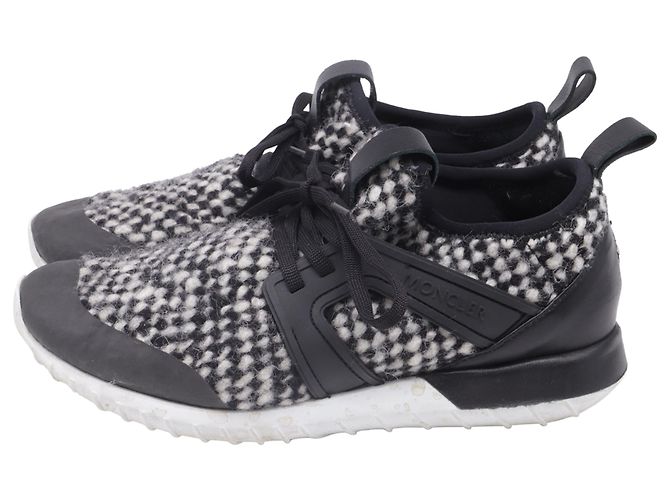 Sneakers slip-on Moncler Meline in nylon nero - vista 4