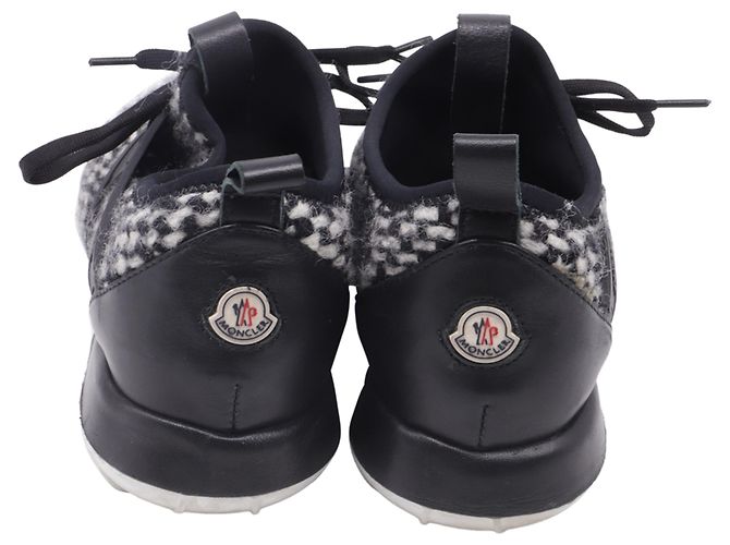 Sneakers slip-on Moncler Meline in nylon nero - vista 5