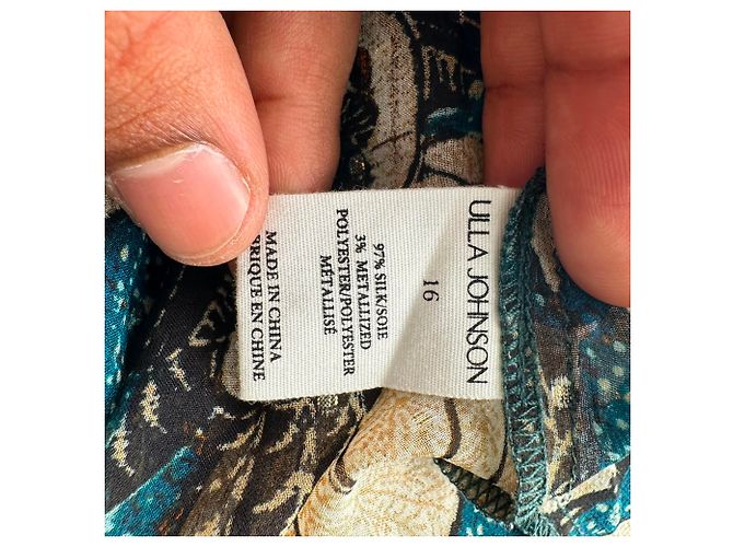 Blusa Ulla Johnson Adela con paillettes floreali e volant in seta multicolore - vista 5