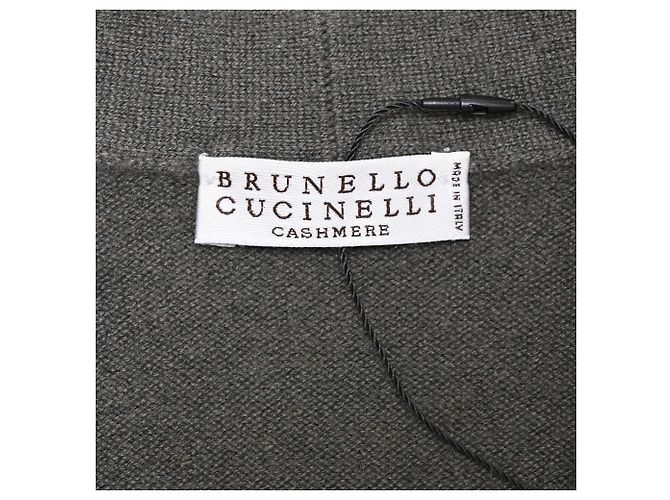 Brunello Cucinelli drapierter Cardigan aus grauer Seide - Ansicht 5