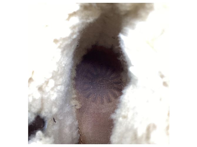 Stivali UGG Desoto Tall Fringed in camoscio marrone - vista 8