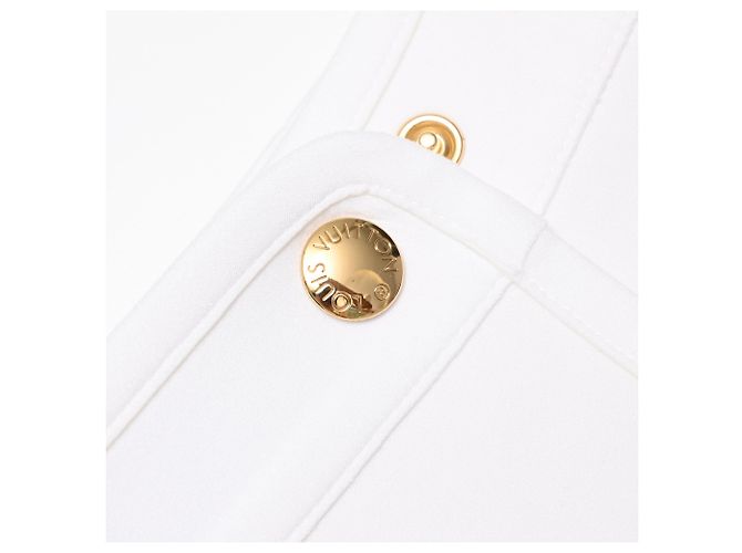 Minifalda línea A Louis Vuitton en poliamida blanca Blanco - vista 11