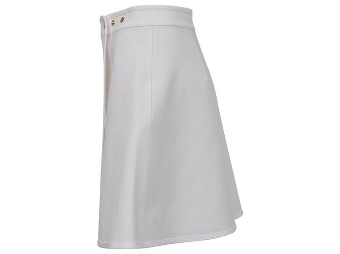 Minifalda línea A Louis Vuitton en poliamida blanca Blanco - vista 2