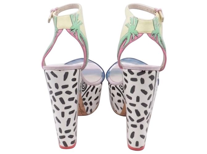 Sandálias de plataforma Sophia Webster Jade Malibu em PVC multicolorido Multicor - vista 5