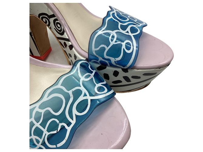 Sandálias de plataforma Sophia Webster Jade Malibu em PVC multicolorido Multicor - vista 8