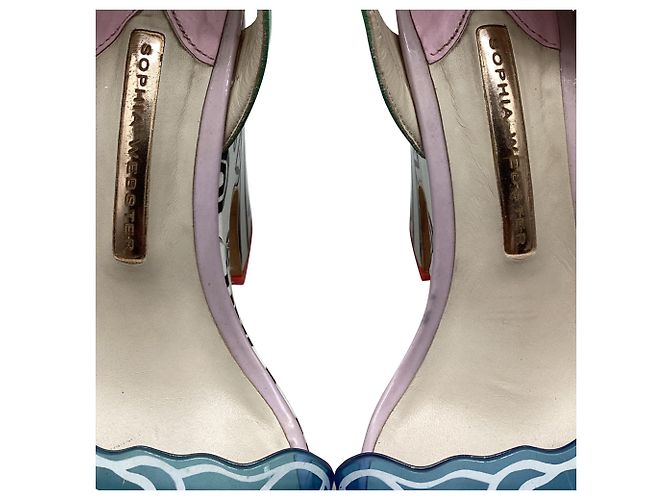 Sandálias de plataforma Sophia Webster Jade Malibu em PVC multicolorido Multicor - vista 9