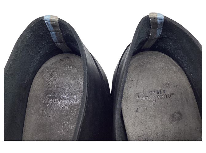 Salvatore Ferragamo Stivaletti Chukka World Ferragamo in pelle nera Nero - vista 14