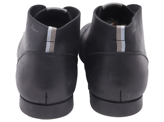 Salvatore Ferragamo Stivaletti Chukka World Ferragamo in pelle nera Nero - vista 5