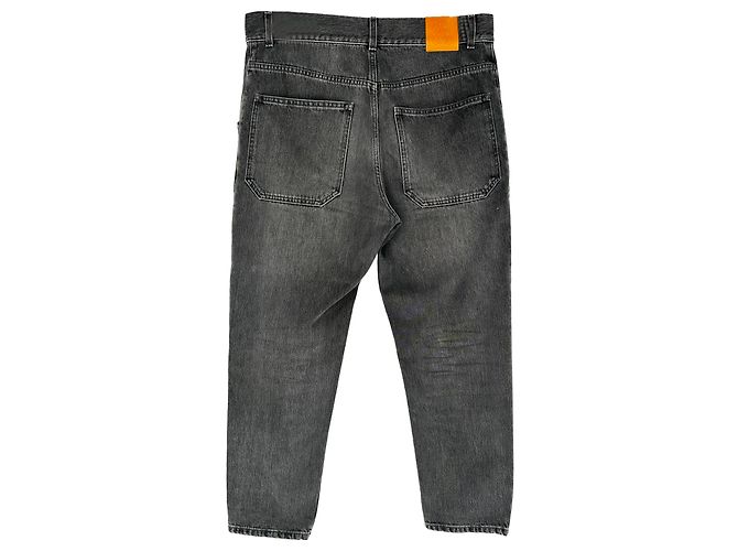 Nanushka Washed Cropped Jeans aus grauer Baumwolle - Ansicht 2