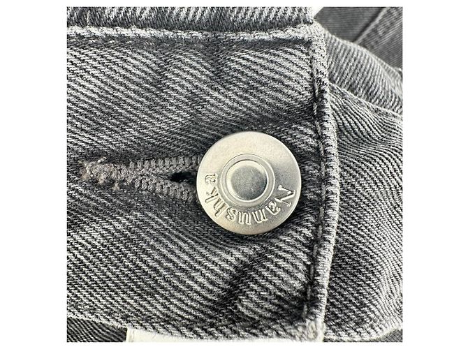 Nanushka Washed Cropped Jeans aus grauer Baumwolle - Ansicht 5