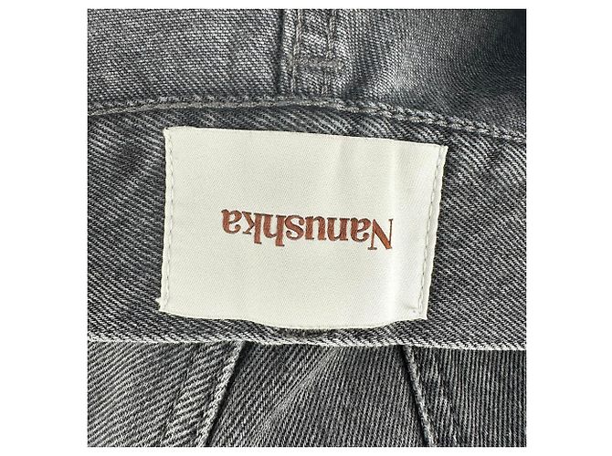 Nanushka Washed Cropped Jeans aus grauer Baumwolle - Ansicht 6