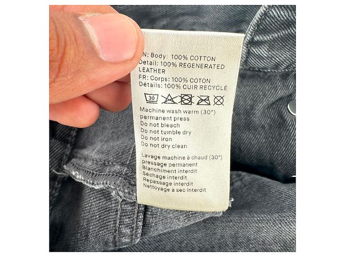 Nanushka Washed Cropped Jeans aus grauer Baumwolle - Ansicht 9