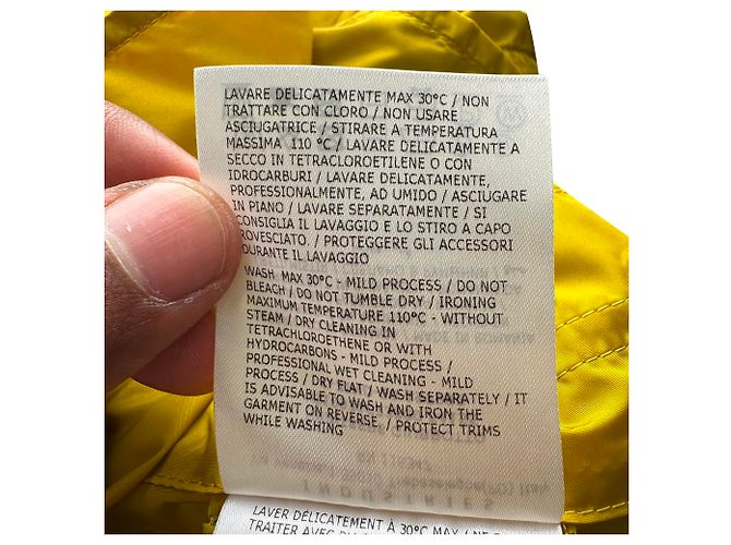 Impermeable High-Low Printseps Moncler en poliamida amarilla Amarillo - vista 14