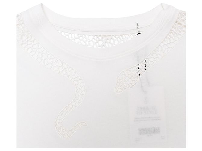 Camiseta Chloé con estampado gráfico en algodón blanco - vista 4