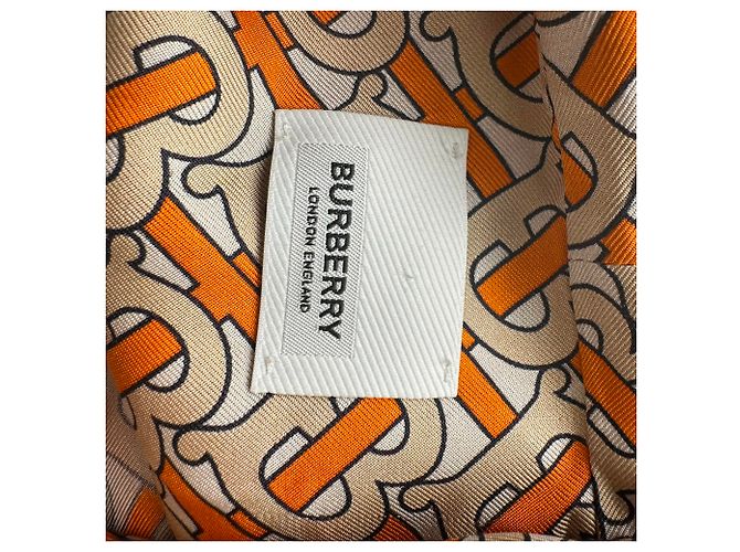 Camicia Burberry Monogram bicolore con fiocco in seta multicolore - vista 4