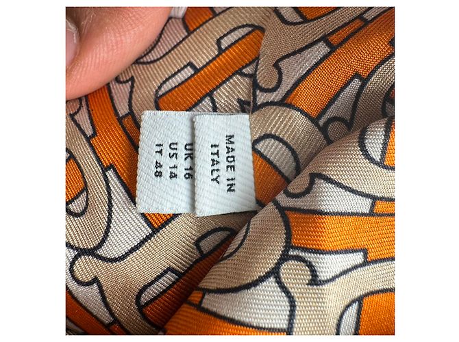 Camicia Burberry Monogram bicolore con fiocco in seta multicolore - vista 5