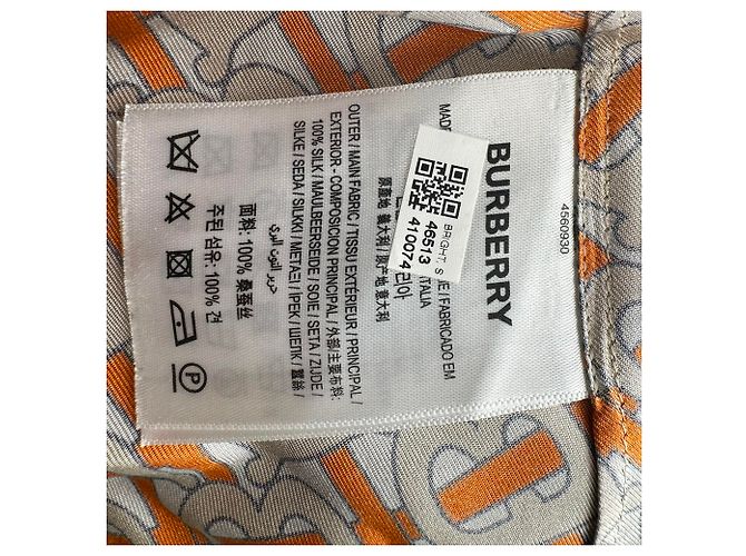 Camicia Burberry Monogram bicolore con fiocco in seta multicolore - vista 6