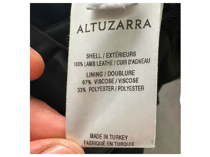 Abito midi Lydia Altuzarra in pelle di agnello nera Nero - vista 7