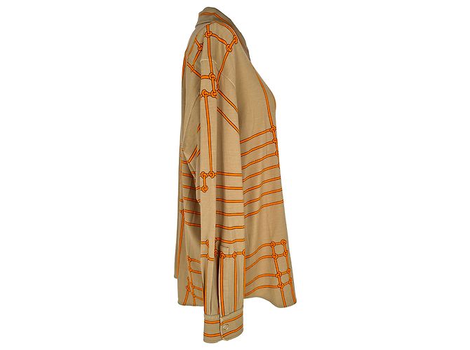 Camicia stampata Burberry Emma in seta multicolore - vista 2