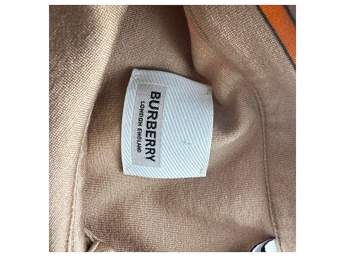 Camicia stampata Burberry Emma in seta multicolore - vista 4