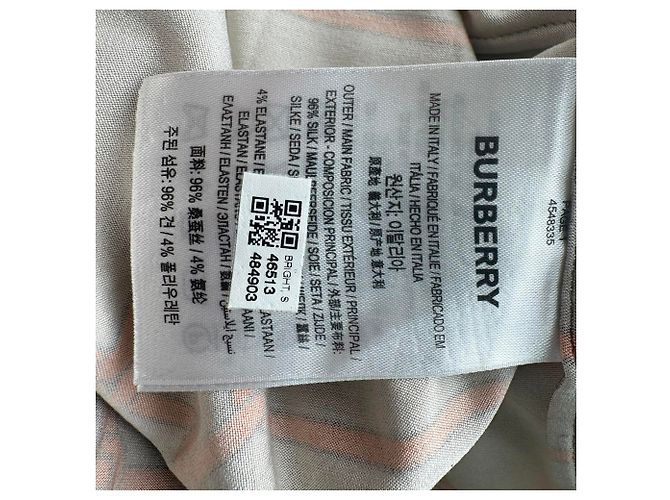 Camicia stampata Burberry Emma in seta multicolore - vista 7