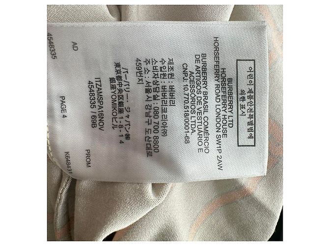 Camicia stampata Burberry Emma in seta multicolore - vista 8