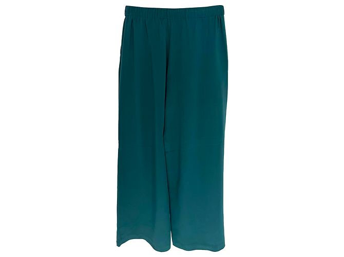 Pantalones Wide Leg Max Mara en seda verde - vista 2