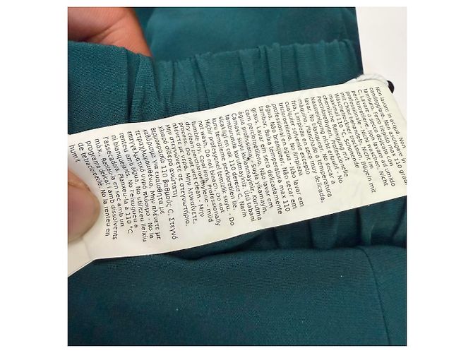 Pantalones Wide Leg Max Mara en seda verde - vista 5