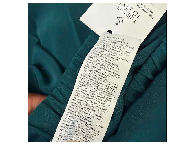 Pantalones Wide Leg Max Mara en seda verde - vista 6