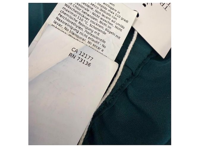 Pantalones Wide Leg Max Mara en seda verde - vista 8