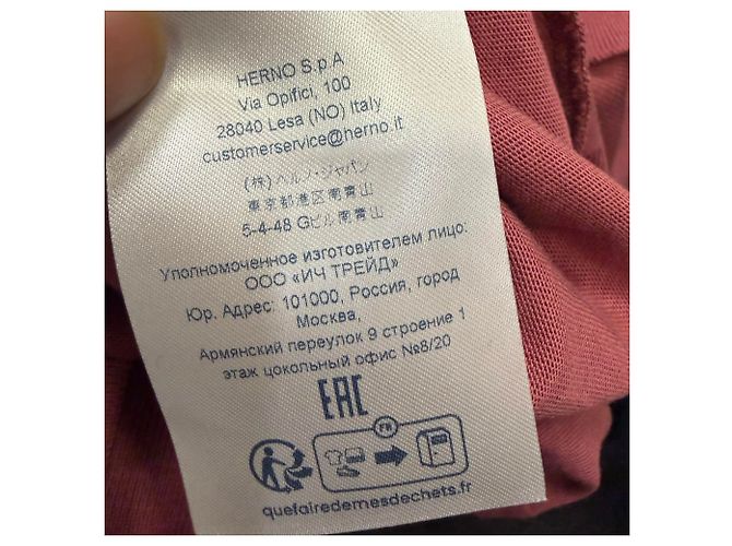 Polo girocollo a V Herno in lyocell bordeaux Bordò - vista 11
