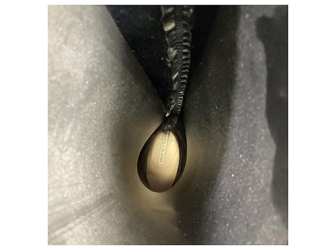 Stivali alti a punta Manolo Blahnik in camoscio nero - vista 6