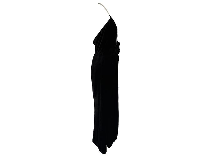 Abito halter schiena scoperta Temperley London in viscosa nera Nero - vista 2