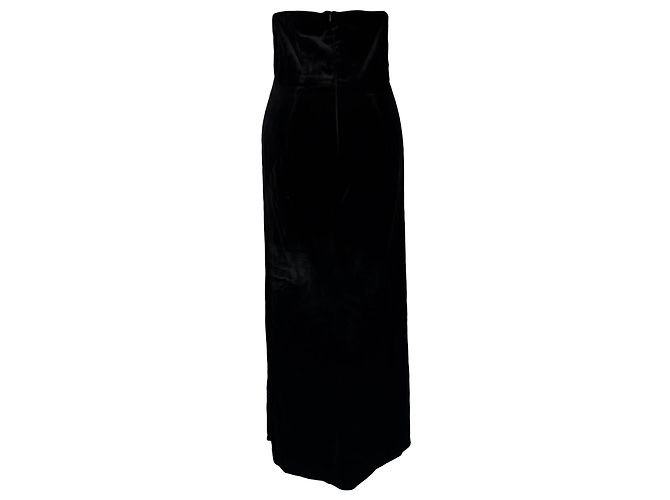 Abito halter schiena scoperta Temperley London in viscosa nera Nero - vista 3